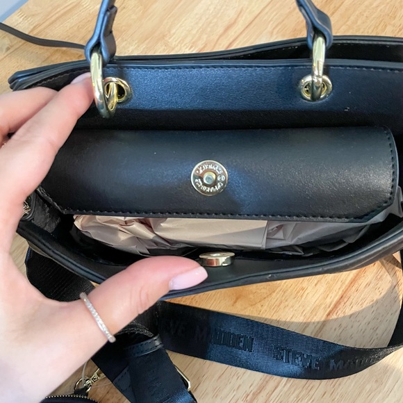 BRAND NEW STEVE MADDEN BEVELYN in Black - Viral Til Tok Bag! - Picture 8 of 8